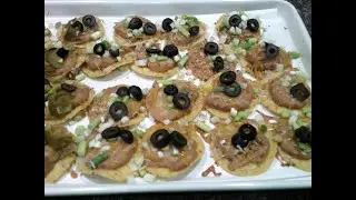 Dee's Mini Tostada bites for our Football Game
