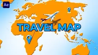 Creative travel map animation || after affects tutorial || Artfx with Priyanka
