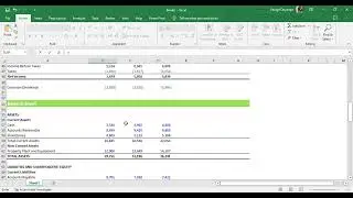 Assumptions and drive for 3 statement model forecast