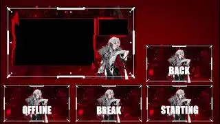 Dark Anime Stream Overlay Pack 🔥 | Edgy Twitch & YouTube Overlays