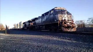 12/12/21; NS 4325 leads a high speed intermodal through Holland, OH