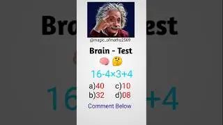 Can you solve this Maths puzzles? | Math puzzles bring Test #magic_ofmaths2569 #mathsgame #shorts