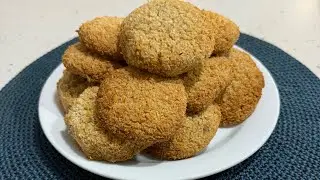 Whole Wheat Eggless Coconut Cookies | Ingredients are in the Description