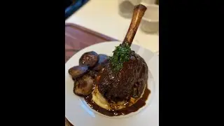 Steakhouse Braised Lamb Shank (Red Wine Jus) + Goat Cheese Polenta & Roasted Shiitakes