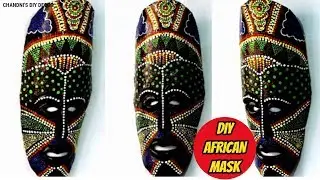 DIY African Decorative Mask For Wall Decor || Plastic Bottle Mask || Craft From Waste ||