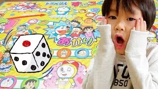 お正月はすごろくで遊ぼう！クマさんとドラえもんのすごろくで遊ぶよ！ レオスマイル