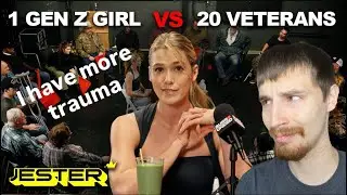 1 Gen-Z girl VS 20 war veterans reaction - WTF