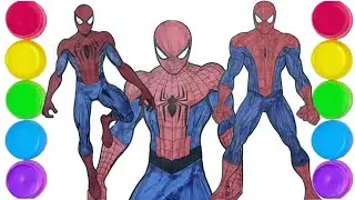 How to Draw Spiderman. Three Spiderman Drawing and Colouring.
