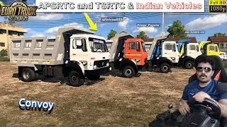 TATA Tipper Lorry and Honda Bikes and APSRTC & TSRTC Races Logitech g29 Steering 🔴 Live ETS2