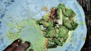 ASMR Video | Eating Rice With Sound | Village Poor Boy Eating Rice With Vegetables