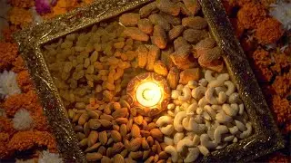 Indian festival Diwali celebration - a designer tray containin... | Indian Stock Footage | Knot9