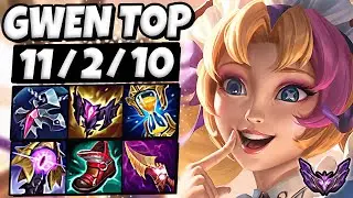 Gwen vs Gnar TOP [ KT Rascal ] Lol Korea Master Patch 12.12 ✅