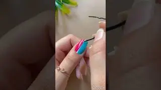 💅💕Easy pink and blue nail art design #nailart2023 #naildesign #youtubeshorts