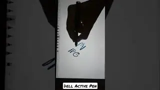 dell active pen writing on laptop