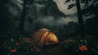 Serene Solo Rainforest Camping: Misty Night, Rain Sounds | Relax, Meditate, Study | Anxiety Relief!