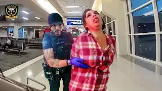 Drunk Passenger Destroys Flight as Airport Descends Into Chaos | Karens Getting Arrested By Police