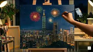 Taipei Night Comes Alive Fireworks Painting #timelapse #youtubevideo #youtubevideos #fireworks