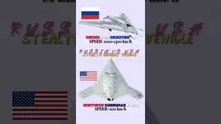 🇺🇸Usa Vs 🇷🇺Russian Stealth drone | Who is powerful | Sukhoi S-70 vs Northrop Grumman 🔥 #shorts