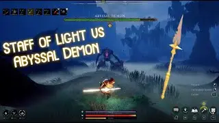 Staff of Light in Dragonkin Robes vs Abyssal Demon | RuneScape: Dragonwilds