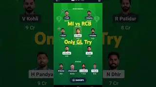 MI vs RCB DREAM11 PREDICTION RCB VS MI GL TEAM # #iplfantasy #iplchampions #dreamxi #iplfinals
