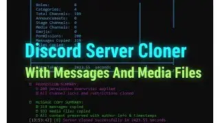 Discord Selfbot Server Cloner - Copy Messages & Media No Bot Or Admin Needed ! ⚡ | New Tool 2026