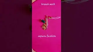 how to do brooch work brooches design for blouse chudithar flower brooch class in tamil aari zardosi