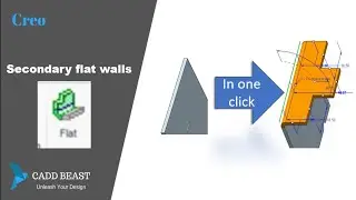 secondary flat wall in creo in one click