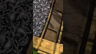 Chickenkari embroidery Banarasi organza Saree
