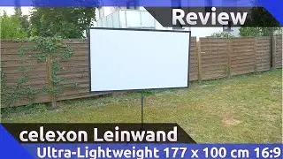 Celexon Beamer Leinwand Stativ Ultra-lightweight 177x100cm  mobiler Einsatz 🎬 Review (2020)