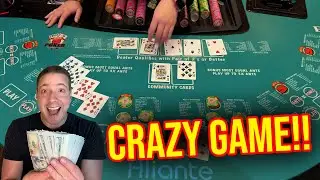 BACK IN VEGAS! BIG $$$ VS WILD 5 POKER!! WHAT A CRAZY GAME!! #poker