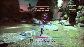 ESO legendary Sorcerer tank VS lighting Storm Boss in AA Rais Solo
