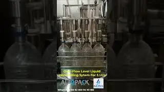 5-Liter Drinking Water Auto Inline Filling Machine, Incorporating Overflow Level Pressure Filling.