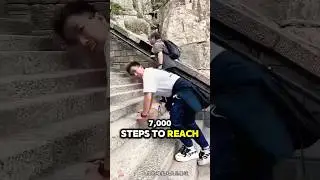 Никогда не поднимайтесь по лестнице на гору Тайшань в Китае.