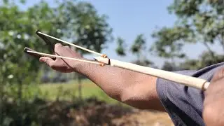 DIY Bamboo Arrow Slingshot - make super powerful Bamboo Arrow Slingshot 