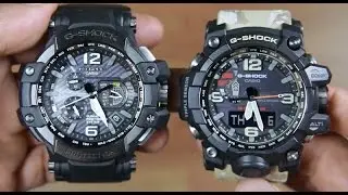 CASIO GRAVITYMASTER GPW-1000-1B VS MUDMASTER GWG-1000DC-1A5