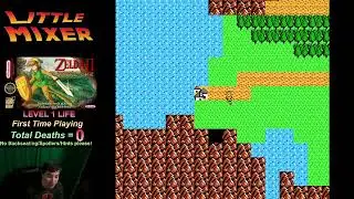 PART 1 First time playing ZELDA 2 AMIDA'S CURSE romhack - Level 1 Life - NES