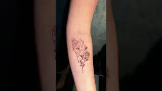 Lioness & Rose Fine Line Tattoo - Goa's Best Tattoo Studio