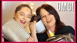 MEG OG MAMMA BYTTER SMINKEMAPPE! 😂💄// SANNE SKAR