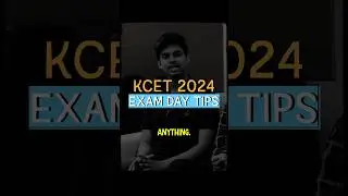 KCET 2024 Exam Day Tips from KCET Toppers #shorts #kcet #kcet2024