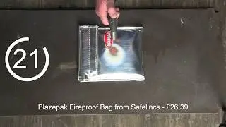 Blazepak Fireproof Document Wallet - Fire Test in Comparison with Competitors