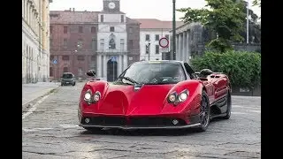 Horacio Pagani drives his Zonda F in Milan !!!