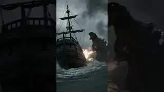 Godzilla Attacks Our Ship 🛳️🔥 | Epic Monster Encounter#scaryshorts #shorts #godzilla
