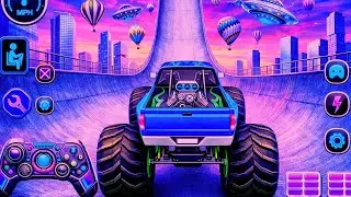 🚨 Monster truck racing meets insane mega ramp car game action! 🚚💥 Level- 100  #monster #truck 