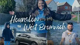 This happened😭|drive Hounslow to Tipton road Trip🚘| ❄️snow #hounslow#westbromwichalbion #goanvlogs 
