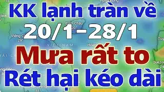Tin mưa lớn | Dự báo thời tiết mới nhất ngày mai 20/1/2026 | thời tiết 7 ngày tới | tin bão