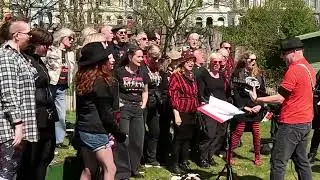 The Hastings Punk Choir at “Art in the Park” Easter 2025