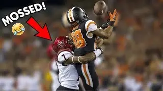 My First College Football Catch! *55 YARD BOMB*