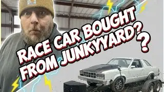 abandoned small tire race car bought from junkyard