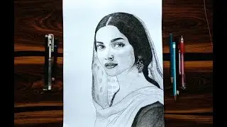 Drawing Realistic portrait of Deepika Padukone :)