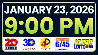 9PM PCSO LOTTO RESULTS TODAY JANUARY 23, 2026 | SWERTRES